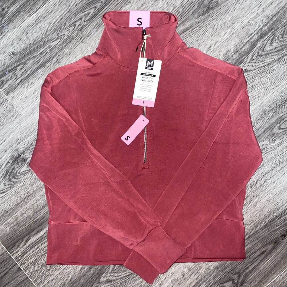 BNWT Member's Mark Size S Sandwash Half Zip Pullover